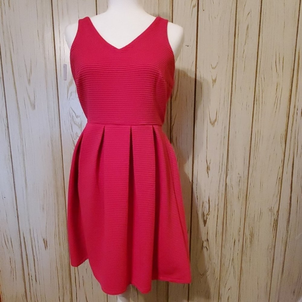 NWT Cynthia Rowley Short Sleeve Hot Pink Dress